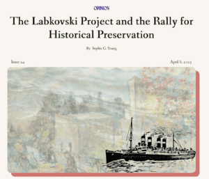 Sophie Young Historical Preservation Header for April 2025 Nov Magazine