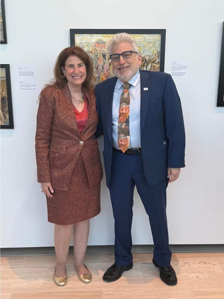 Connie & Noah Marco at DLP opening for the new exhibit "Through the Eyes of David Labkovski" at The Soroya